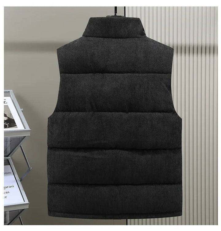 Men's Alpine Ribbed Puffer Vest, ideal men's apparel for cool weather, stylish and warm outerwear.