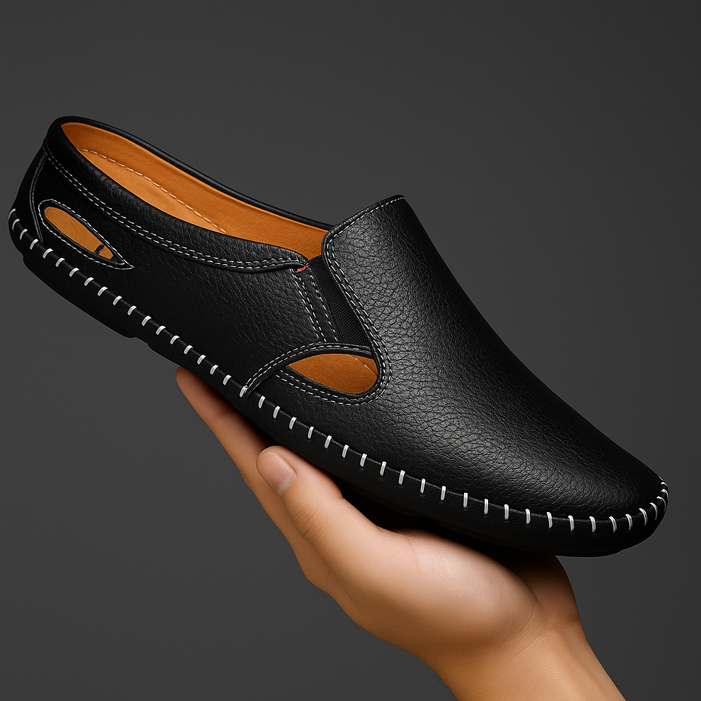 Navy men's Amalfi comfort sandals, perfect casual footwear with adjustable strap for summer.