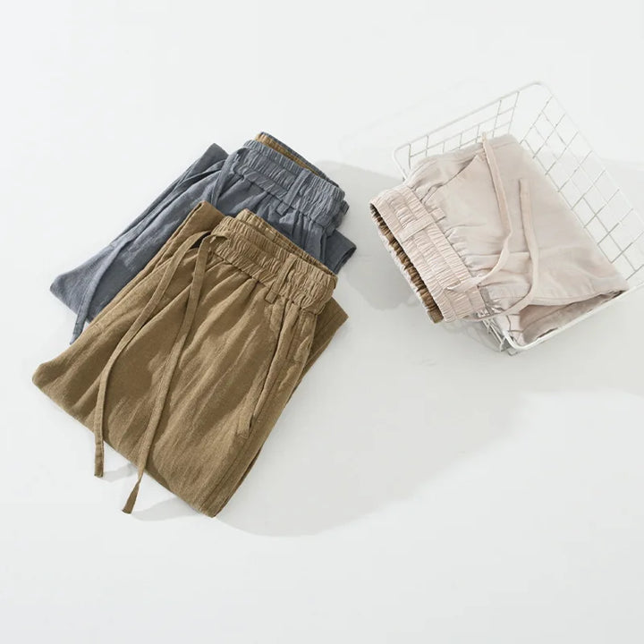 Men's Amalfi relaxed fit drawstring pants, designed for ultimate comfort, travel, and stylish summer wear.