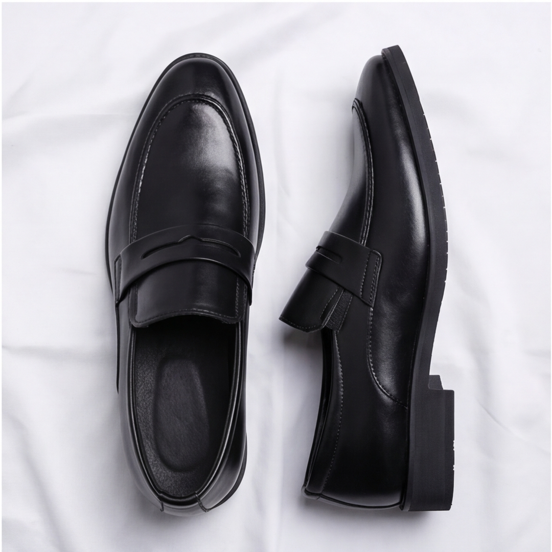 Versatile Men's Amalfi Penny Loafers, essential footwear for both dressy occasions & casual comfort.