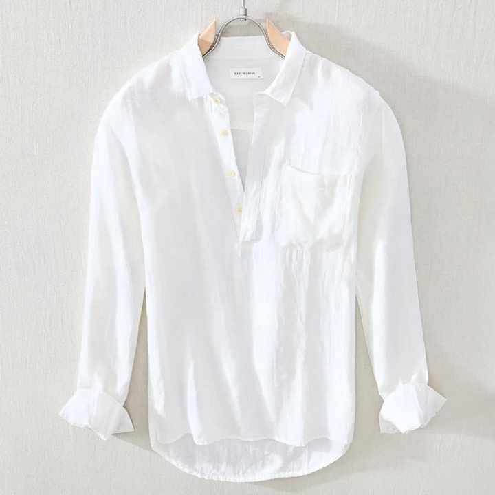 Men's Amalfi Popover Shirt, long sleeve, for effortless casual style and comfortable fit.