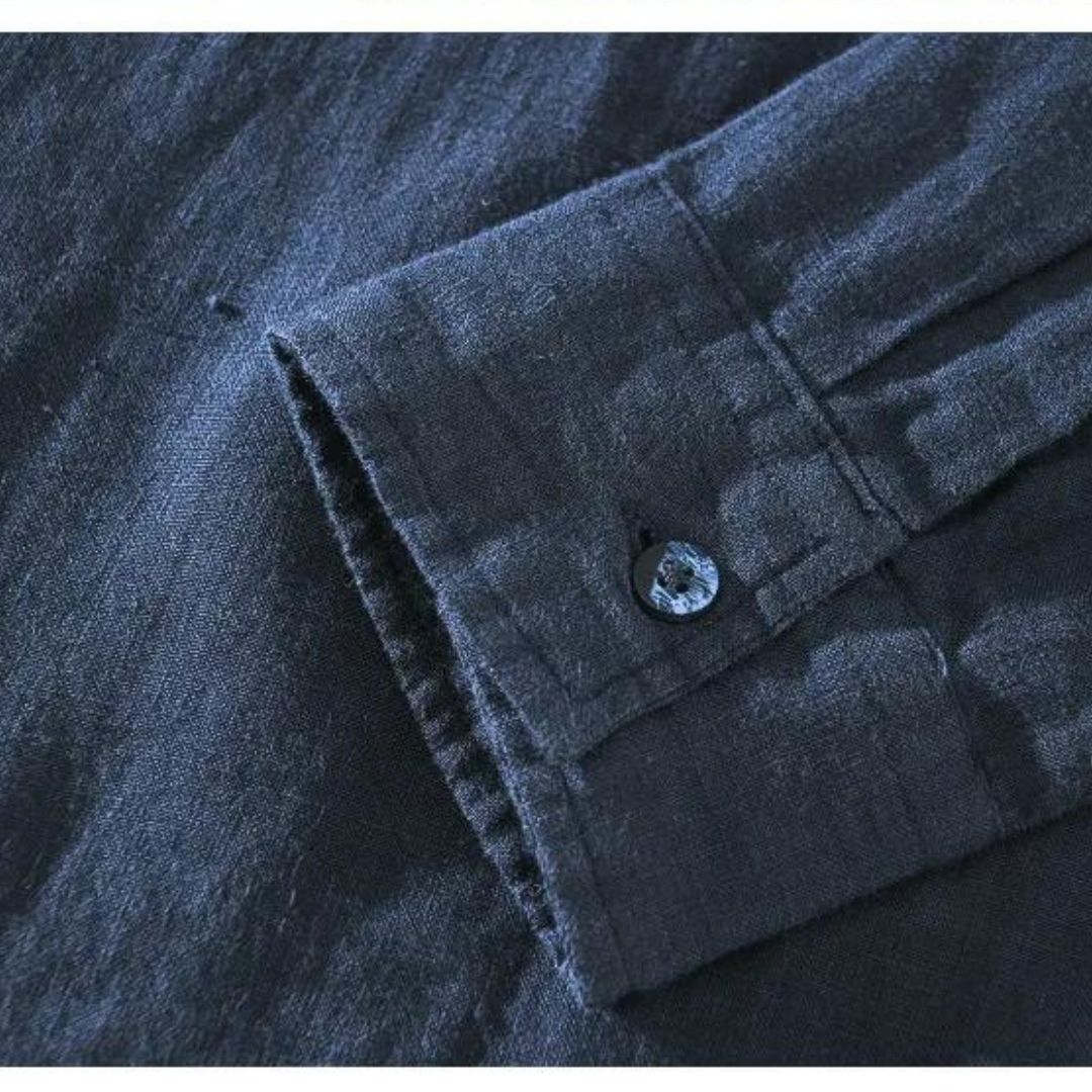 Amalfi popover shirt for men, a versatile long sleeve top offering comfort and relaxed style.