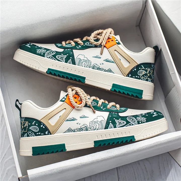 Stylish men's lace-up casual shoes, versatile for everyday wear & comfort.