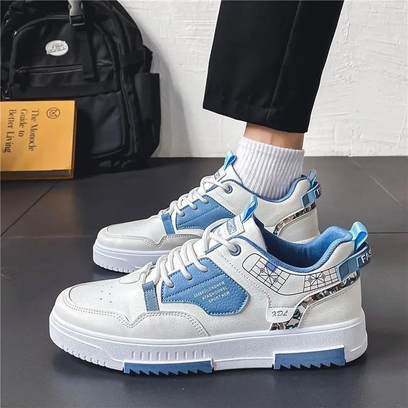 Detailed view of men's anti-slip lace-up shoes, showcasing texture and durable design.