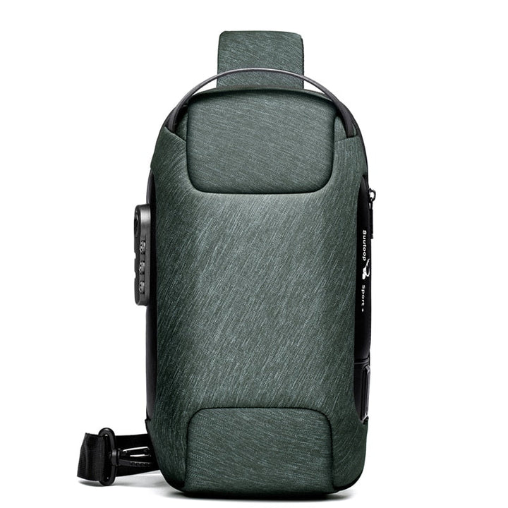 Durable men's anti-theft crossbody bag, water-resistant & secure for daily use.