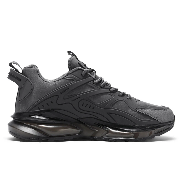 Dynamic men's athletic shoes, Apex Air-Cushion trainers perfect for gym, running, and sports.