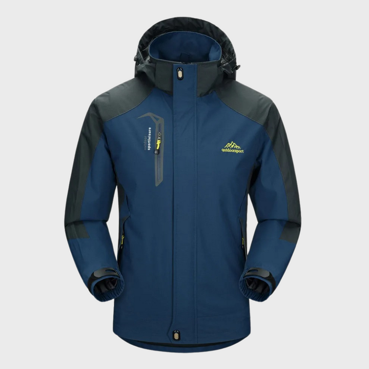 Comfortable men's AquaShield windproof jacket, stylish for everyday casual wear.
