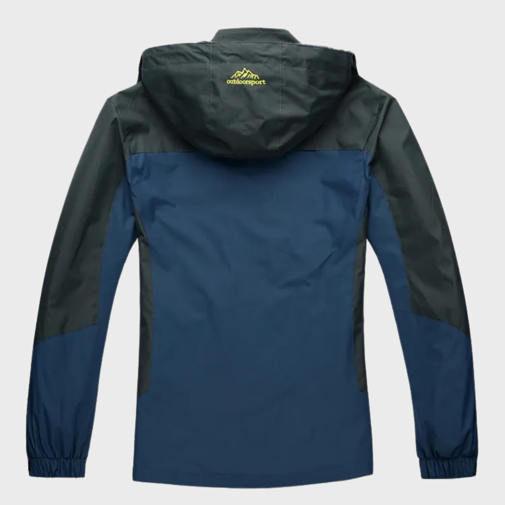 AquaShield men's windproof jacket, a versatile piece of men's outerwear with rugged style.