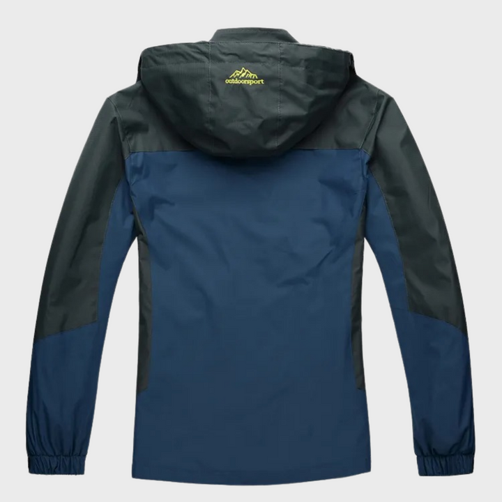 AquaShield men's windproof jacket, a versatile piece of men's outerwear with rugged style.