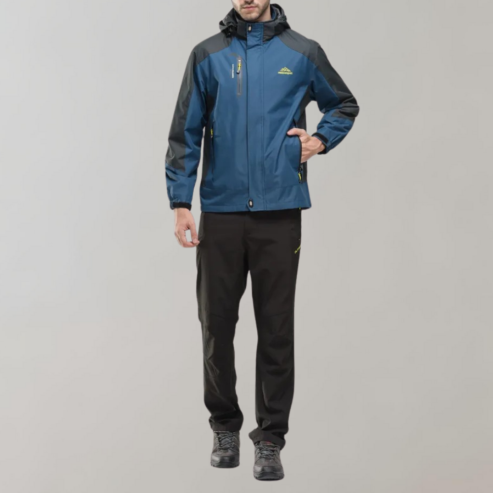 Essential men's AquaShield windproof jacket, key to men's fashion & seasonal outerwear.