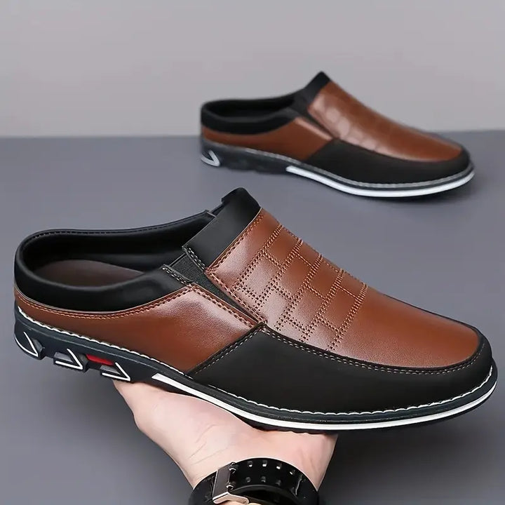 Sleek men's Arden structured slip-on mules, offering a modern, comfortable, and stylish footwear option.