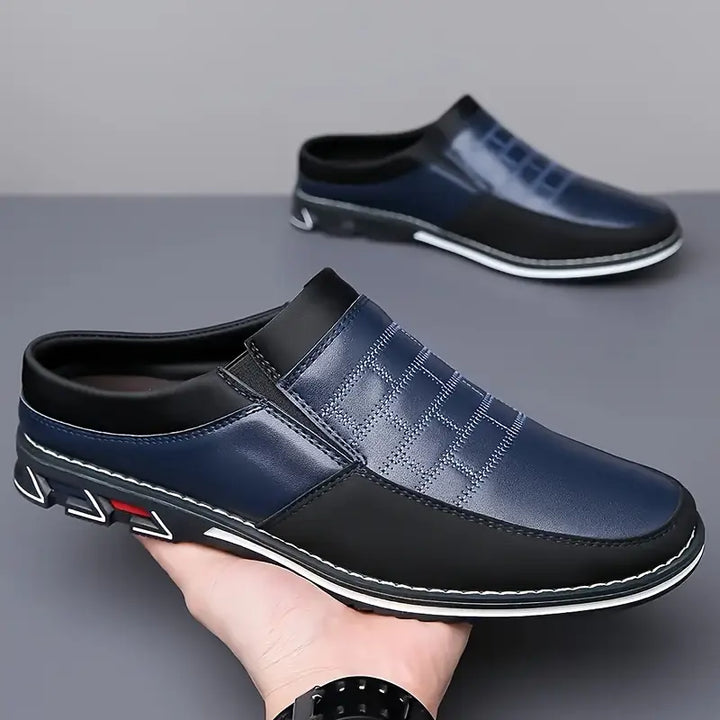 Modern men's Arden structured slip-on mules, comfortable, stylish, and versatile footwear for any man.