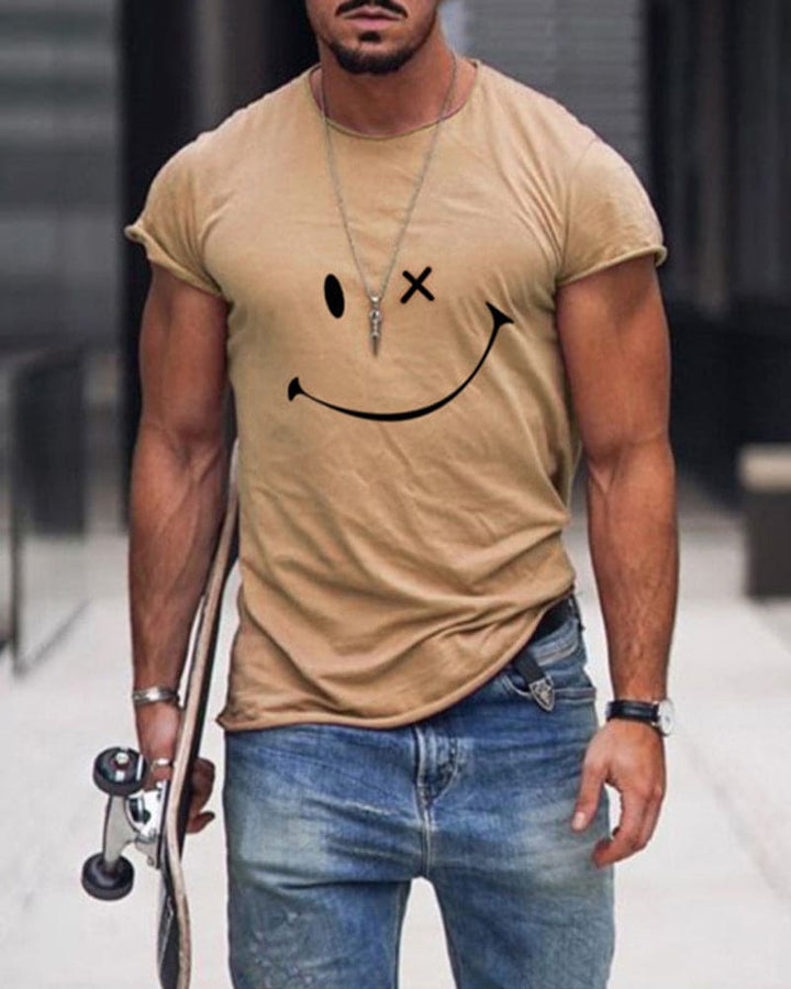 Comfortable men's Arlo cotton t-shirt with a relaxed fit & short sleeves. Ideal for warm weather and casual style.