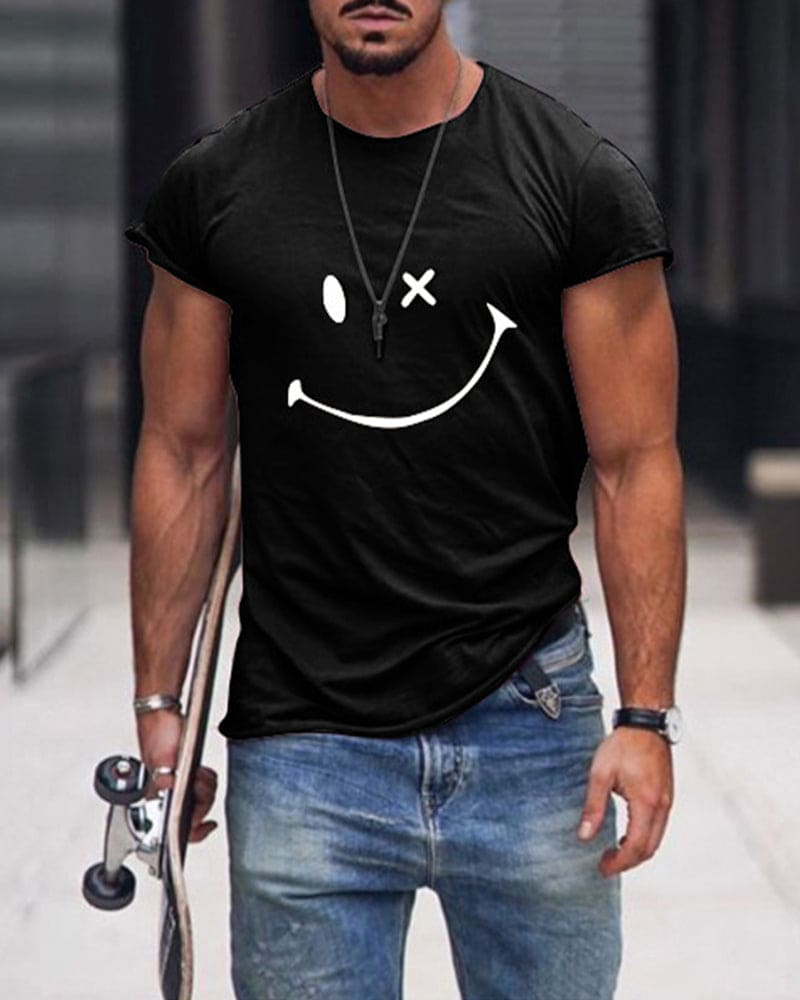 Stylish men's Arlo round neck t-shirt. Casual short sleeve cotton top, comfortable for summer & everyday apparel.