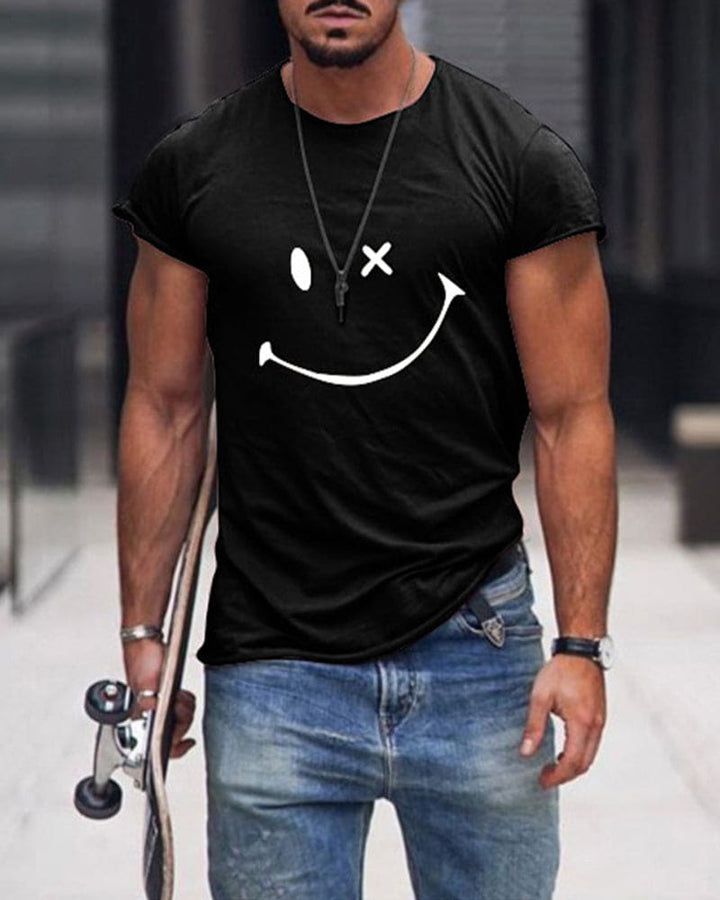 Stylish men's Arlo round neck t-shirt. Casual short sleeve cotton top, comfortable for summer & everyday apparel.
