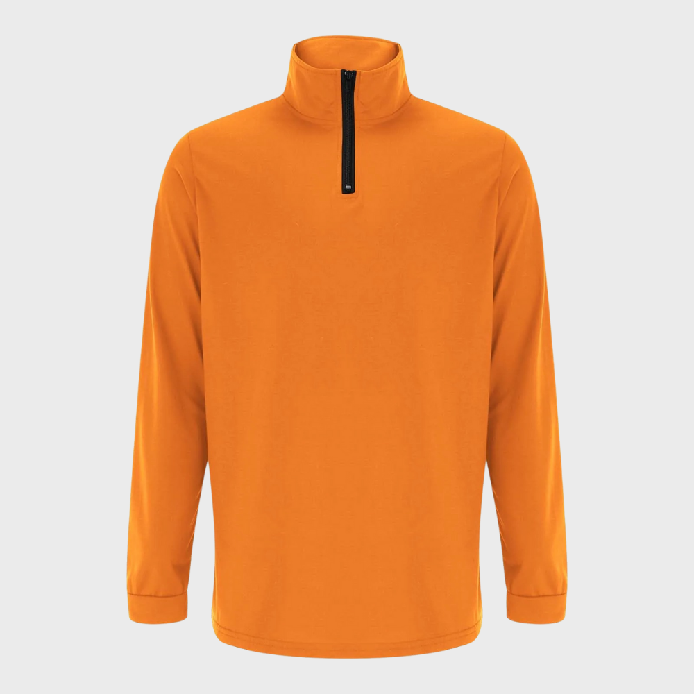 Versatile men's apparel: the Arlo quarter-zip pullover for winter comfort.