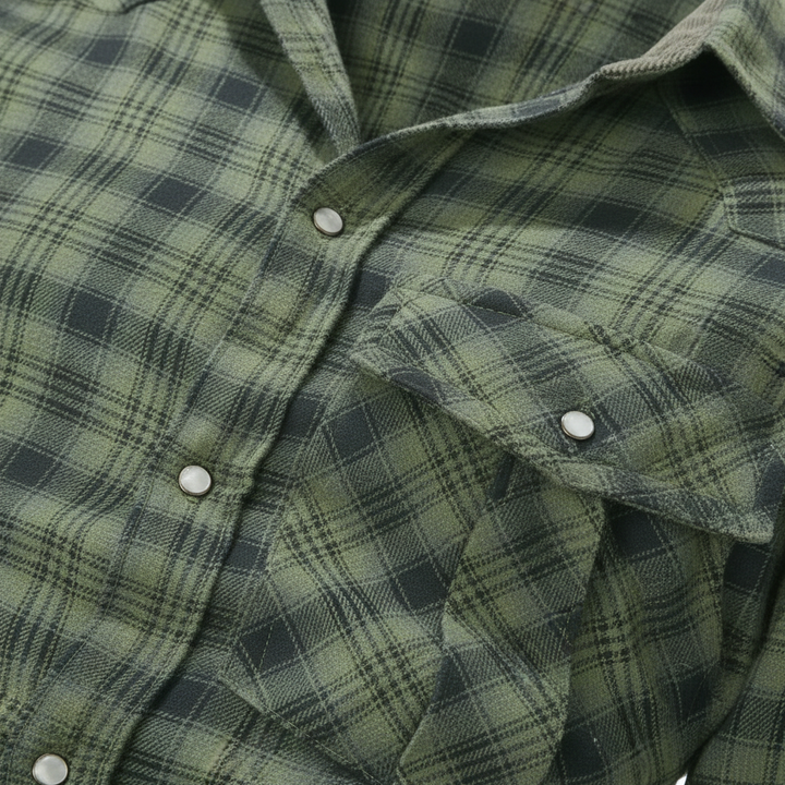 Casual men's Arnold flannel shirt, brown & beige plaid, perfect for a layered look