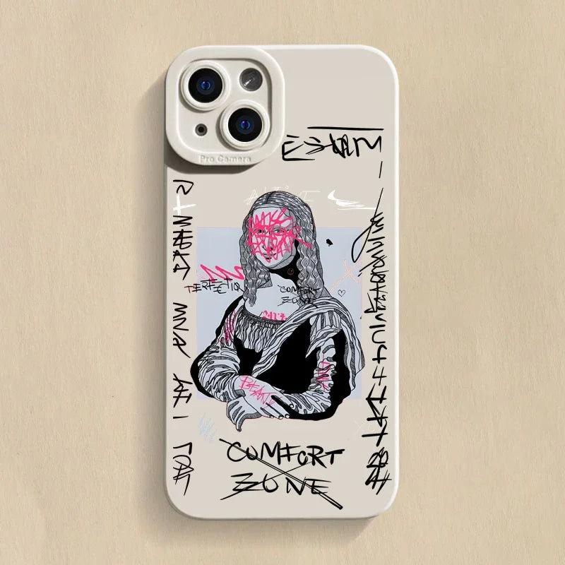 Stylish men's artistic iPhone case. Durable protective tech accessory with unique art for all phone models.