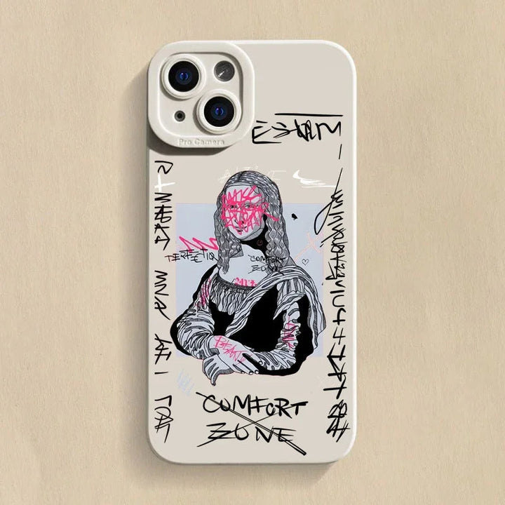 Stylish men's artistic iPhone case. Durable protective tech accessory with unique art for all phone models.