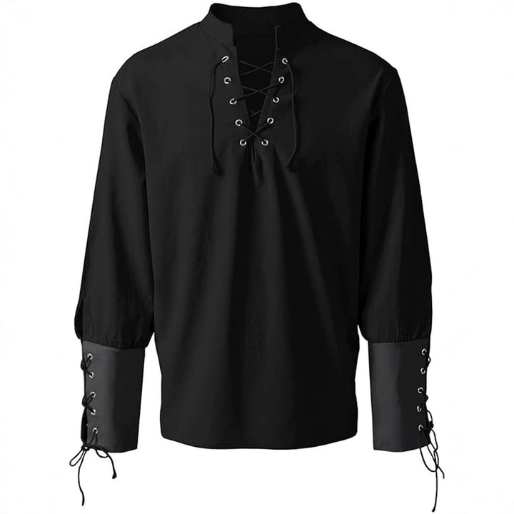 Men's Ashby medieval shirt, an essential long sleeve piece for historic fashion and comfortable everyday wear.