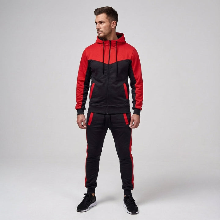 Comfortable men's polyester tracksuit, ideal sportswear for an active lifestyle