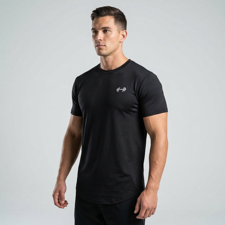 Lightweight men's performance training shirt, polyester, activewear