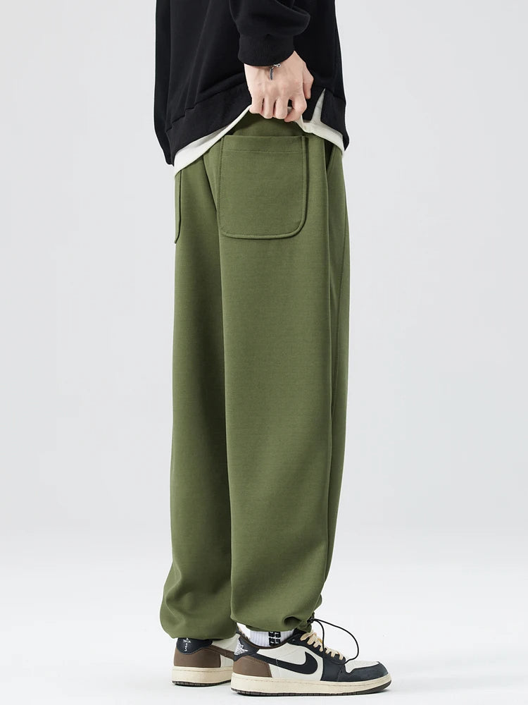 Soft, comfortable men's Atlas wide-leg pants with a practical drawstring waist for relaxed fit.