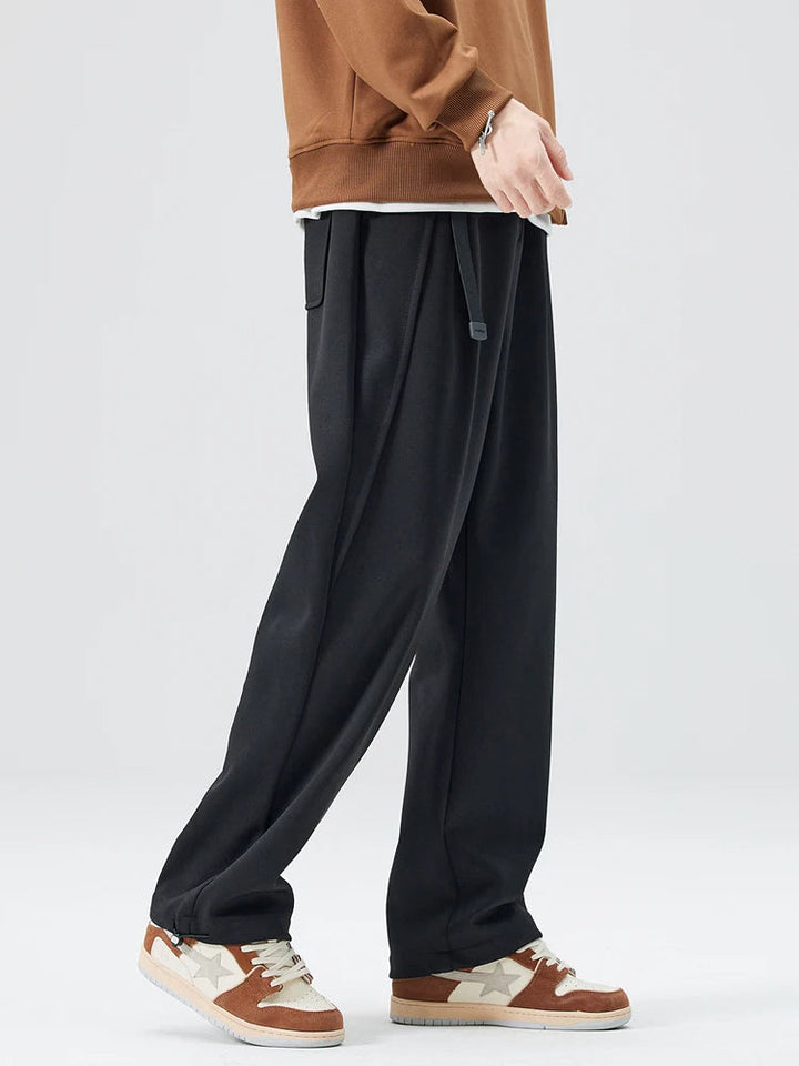 Men's wide-leg trousers featuring adjustable drawstring waist, Atlas design, for a perfect, comfortable fit.