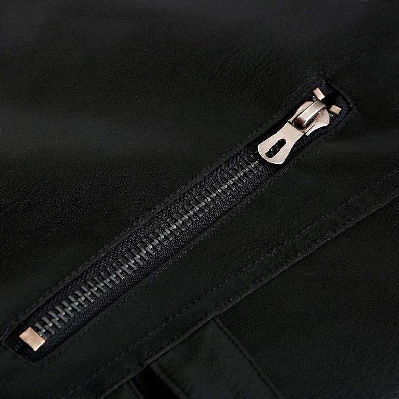 Rugged & iconic Men's Atlas Wolverine style black leather jacket. A durable, sleek essential for men's fashion.