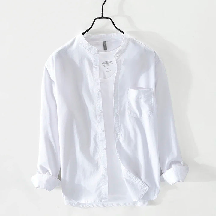 Back view of a Men's Beaumont Classic Casual Shirt, showcasing its stylish fit & comfortable design for men.