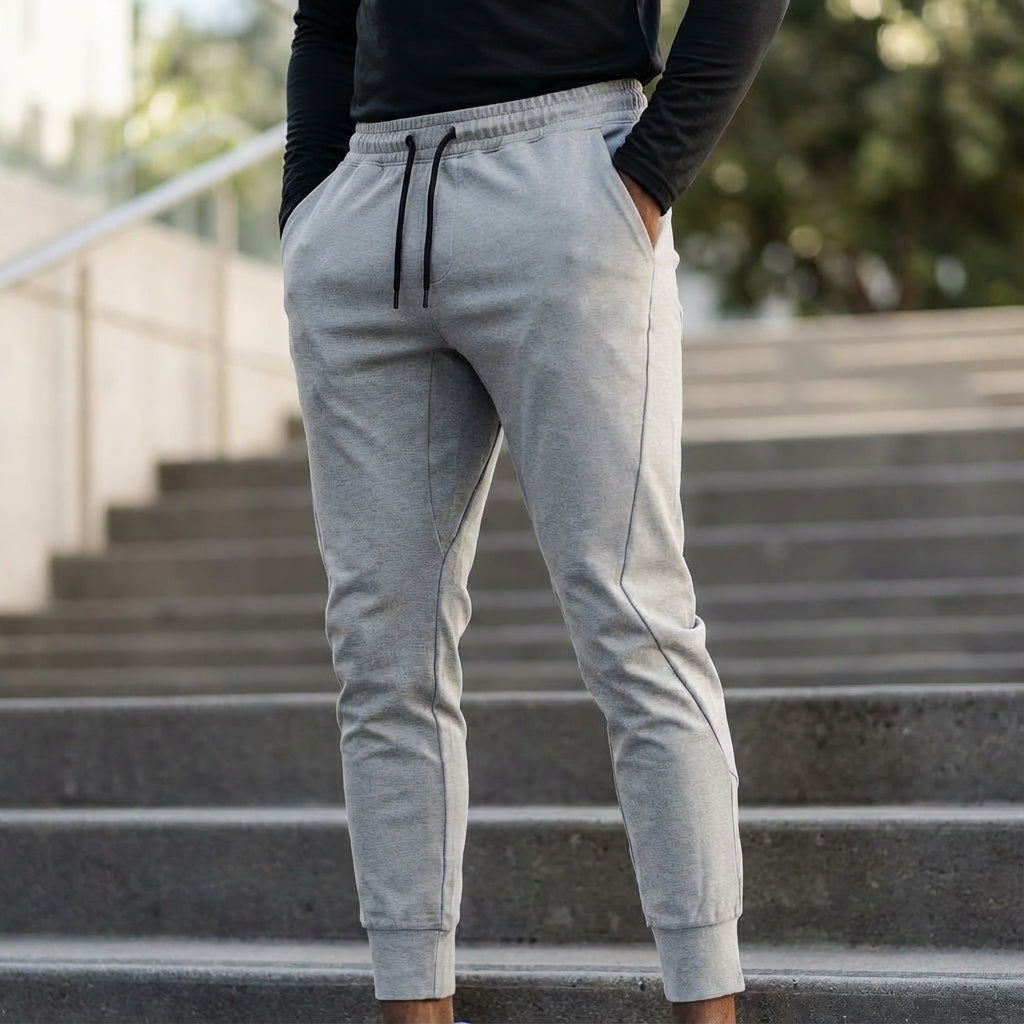 Men's Austin slim fit jogging trousers for activewear and gym, moisture-wicking performance pants
