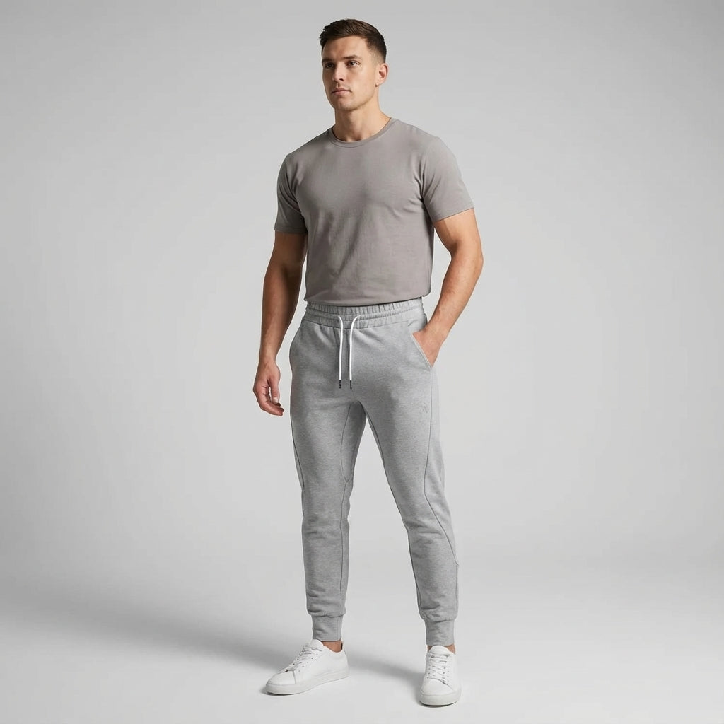 Full shot of men's Austin jogging trousers, versatile sportswear with moisture-wicking technology