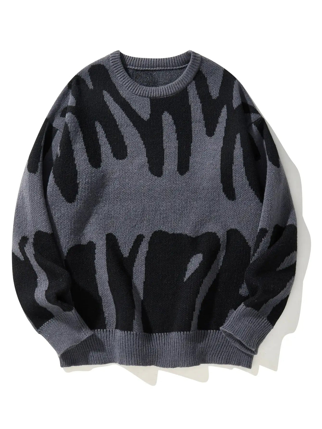 Men's Avant Abstract Sweater featuring a modern abstract design, crewneck, and oversized fit for stylish, cozy comfort.
