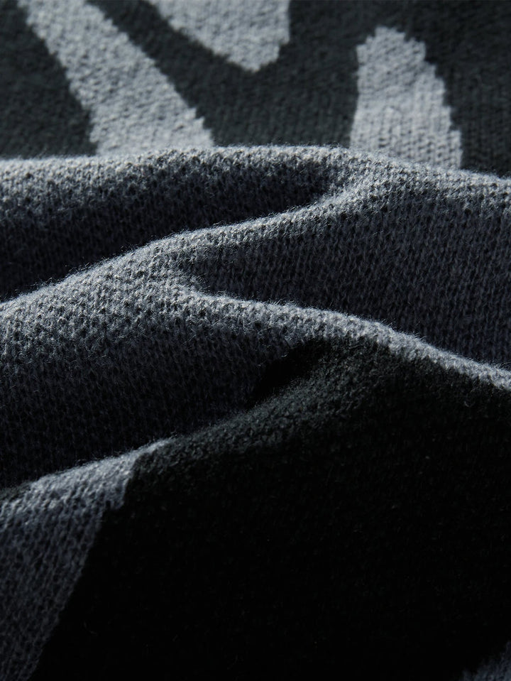 Stylish men's long-sleeve Avant Abstract crewneck sweater with a modern design, perfect for fall & winter casual wear.