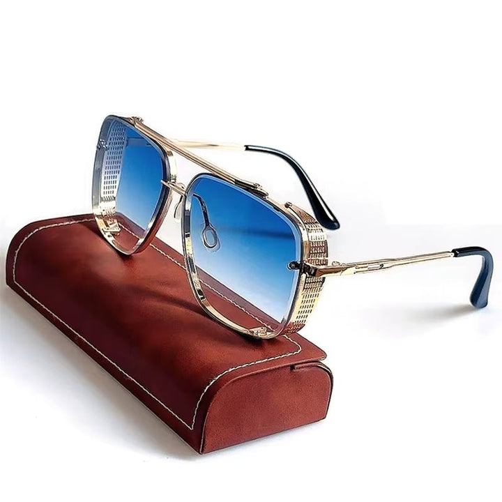 Stylish men's aviator commander sunglasses. Oversized design, metal frame, UV400 for ultimate eye protection.