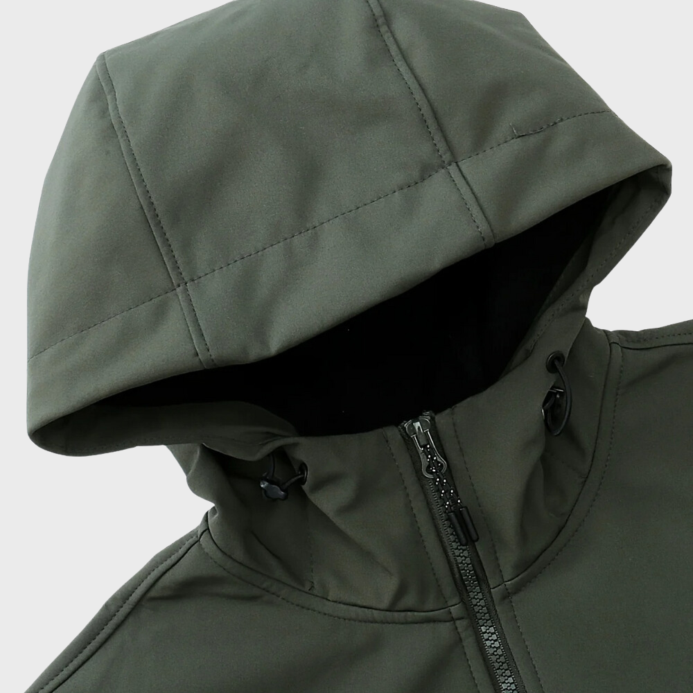Dark gray Axel men's casual hoodie jacket, stylish for everyday comfort & versatile layering.