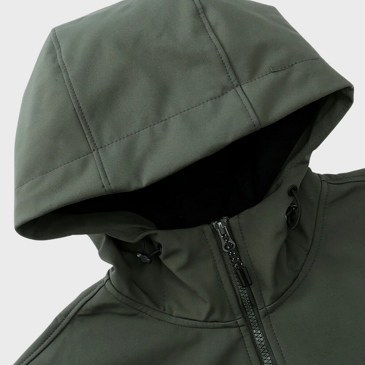 Dark gray Axel men's casual hoodie jacket, stylish for everyday comfort & versatile layering.