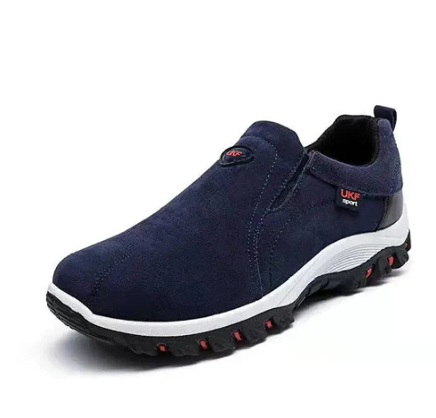Supportive men's comfort walking shoes, perfect for long walks & everyday wear. Reduces foot fatigue.