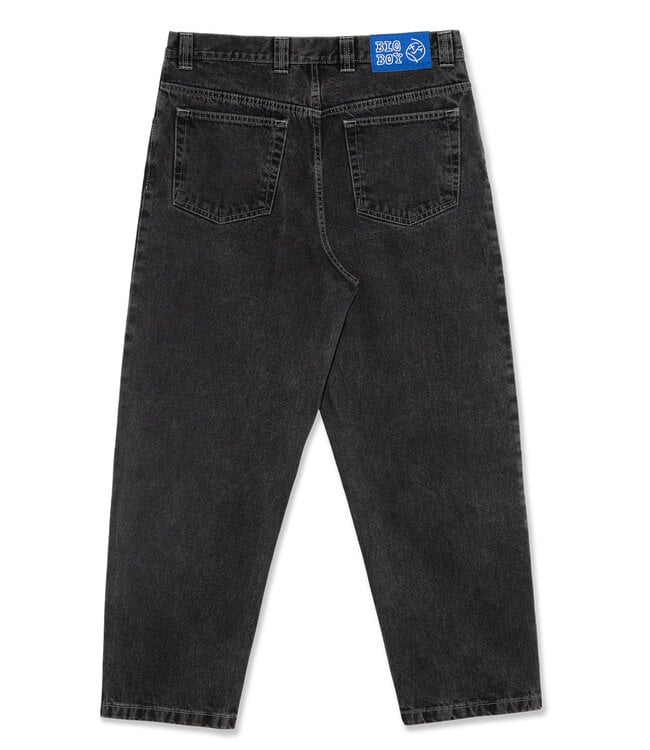 Urban fashion men's baggy jeans, ideal for streetwear enthusiasts. Comfortable loose fit black or light blue options.