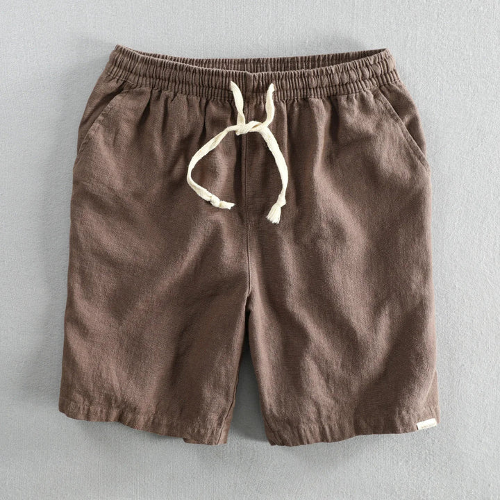 Brick red Men's Barcelona style comfortable tailored shorts. Perfect for summer casual wear & a relaxed fit.