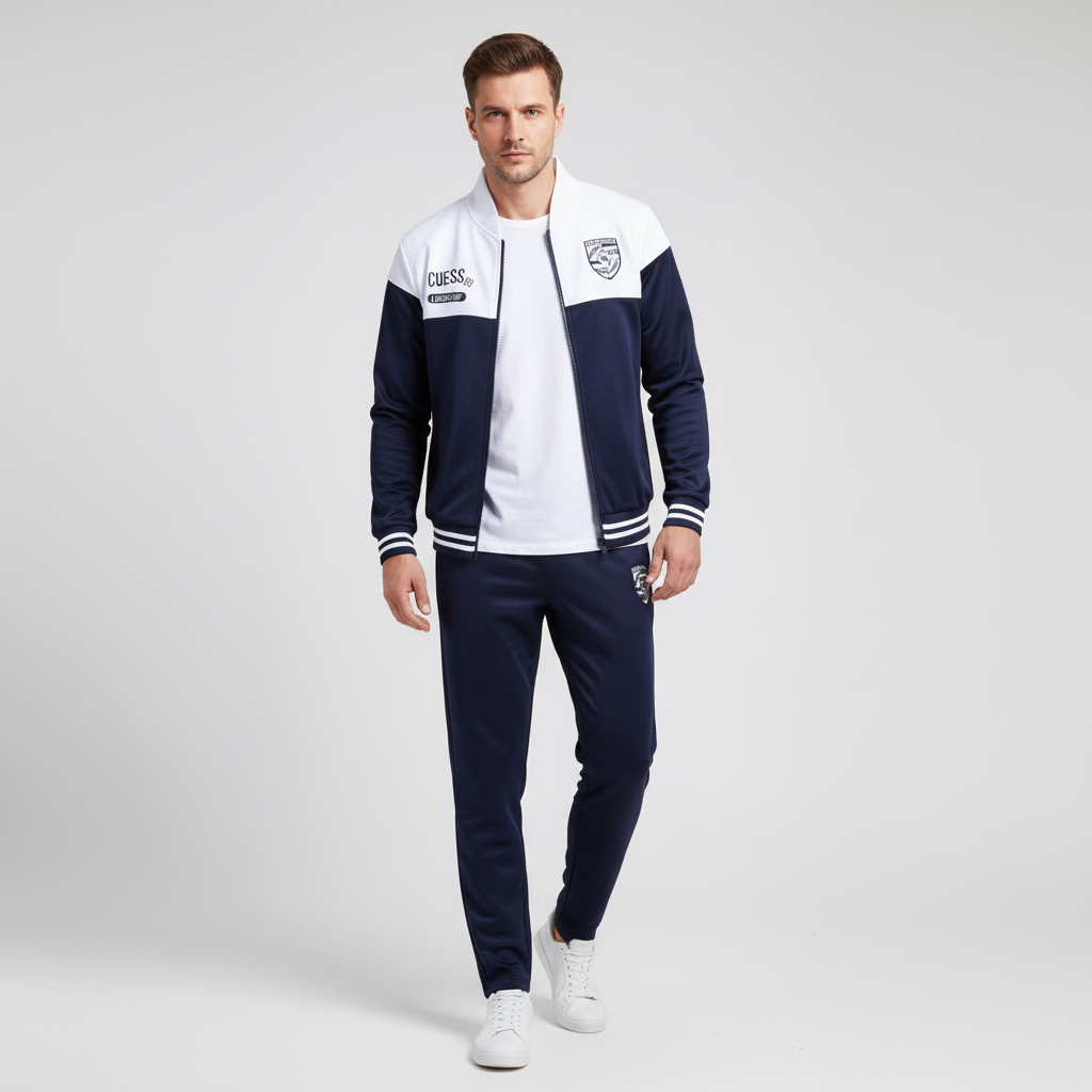 Full zip men's baseball tracksuit, a stylish activewear set for effortless sporty style & daily comfort.