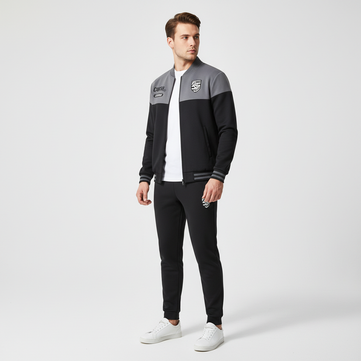 Complete men's baseball style jogging suit, a modern athletic set for active days and casual outings.