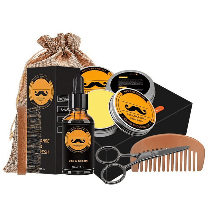 Beard growth dermaroller tool for stimulating hair follicles & improving facial hair density.