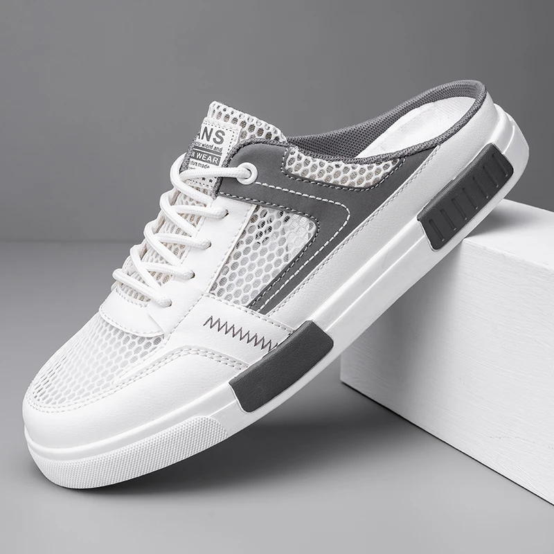 Side profile of Belarmino men's comfort shoes, featuring a modern slip-on sneaker slide design.