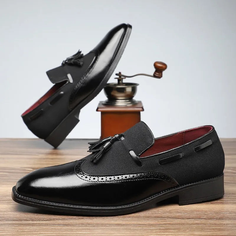 Comfortable men's Bellano tassel loafers featuring a striking gradient finish. Ideal smart casual & formal footwear.