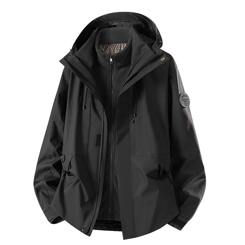 Front view of the men's Belmont waterproof & windproof winter jacket, ultimate cold-weather protection.