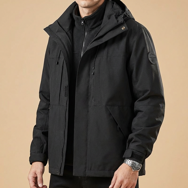 Warm Belmont jacket for men, designed for extreme cold-weather protection & comfort. Essential winter outerwear.