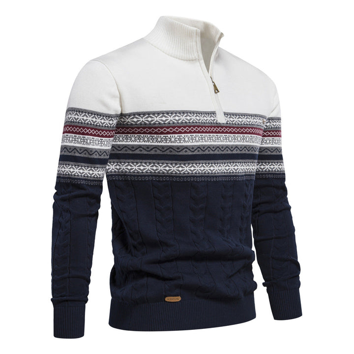 Bergen men's winter sweater, a casual half-zip pullover knit for cool days.