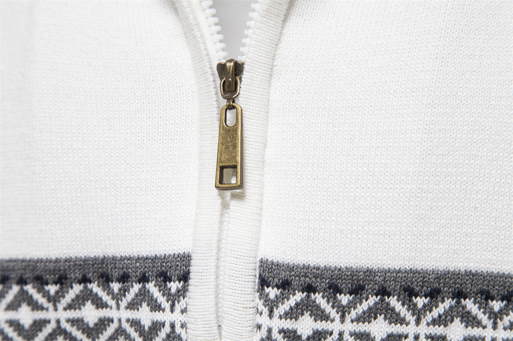 Stylish men's casual sweater, a versatile Bergen Nordic half-zip for everyday comfort.