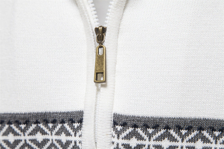 Stylish men's casual sweater, a versatile Bergen Nordic half-zip for everyday comfort.